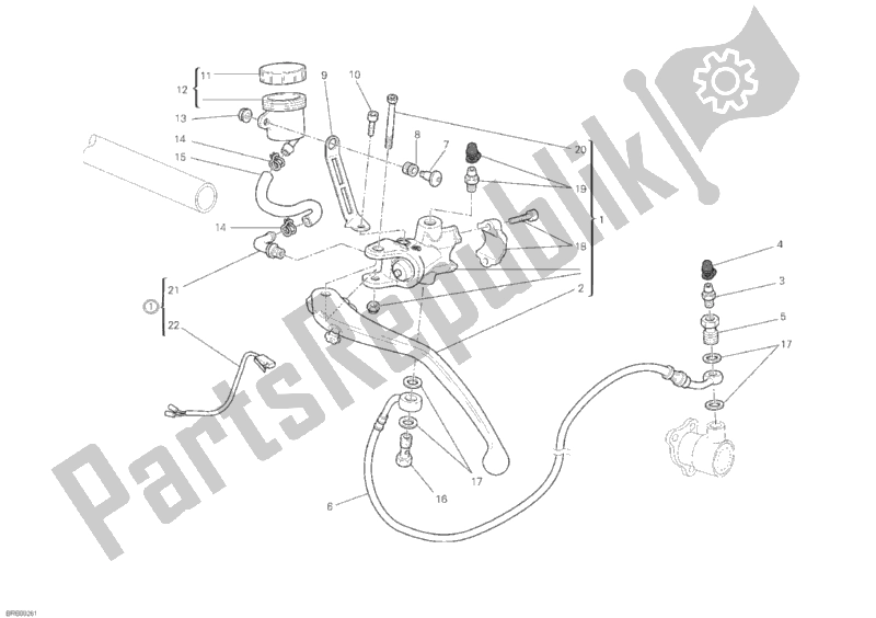 All parts for the Clutch Master Cylinder of the Ducati Superbike 848 EVO Corse SE 2012